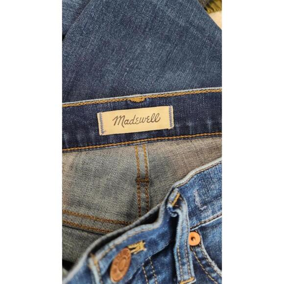 Madewell Jeans Womens 24 Blue Cali Demi-Boot Cropped Raw Hem Stretch Denim Pants - Picture 6 of 7